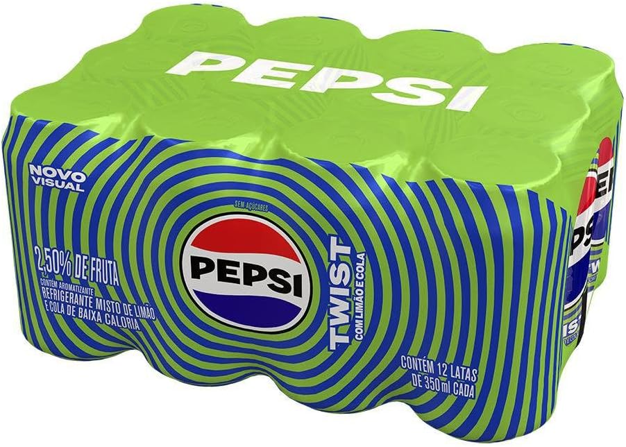 Pack de Refrigerante Pepsi Twist, Lata, 350ml 12 Unidades